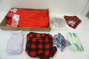 lot 346 image: Dog Sweaters, Bird Toy, Handkerchief and more