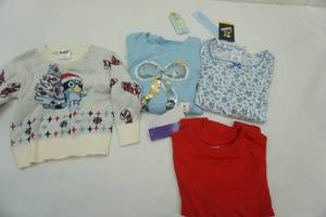 lot 401 image: 12M Bluey Sweater & Other Kids Clothes NEW