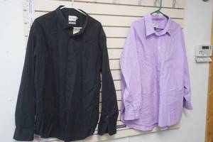 lot 409 image: Mens Dress Shirts (2ct) XL & XXL