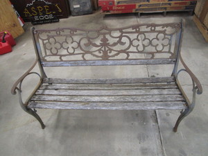 lot 33 image: Patio Bench (one leg has crack)