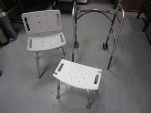 lot 243 image: Handicap Shower Chairs & Walker