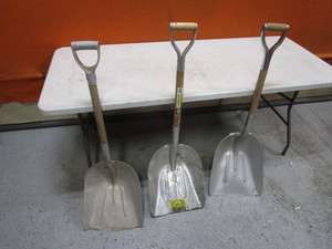 lot 277 image: (3) Alum Scoop Shovels