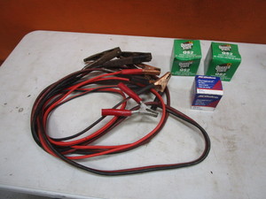 lot 279 image: Jumper Cables & Oil Filters