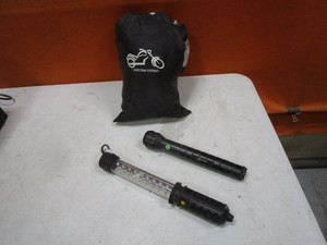 lot 287 image: Motorcycle Cover & Flashlights