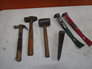 lot 310 image: Hammers, Crow Bars, Wedge