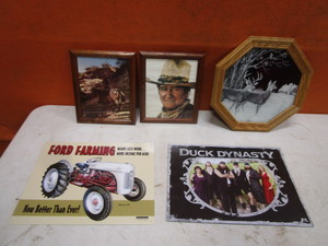 lot 360 image: Pictures, Mirror, Tin Signs