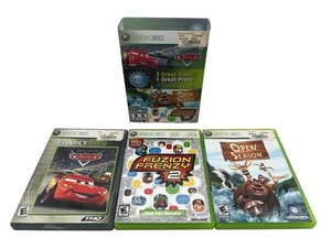 lot 6 image: RARE XBOX 360 ESA Foundation Holiday Game Bundle - CarsOpen SeasonFuzion Frenzy 2