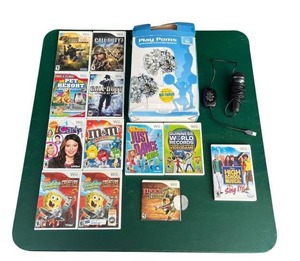lot 14 image: Nintendo Wii Games & Accessories Lot including High School Musical USB Microphone and Play Poms