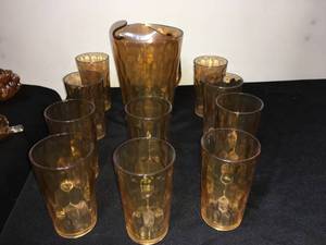 lot 112 image: Jeannette Marigold Depression Glass