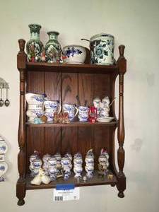 lot 72 image: Antique Display with Various Collectibles