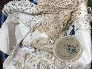 lot 179 image: Mix of Antique FabricsTable setting cloths