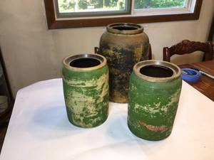 lot 32 image: Antique Snus Jugs