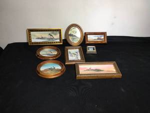 lot 58 image: Mini Framed watercolor art collection
