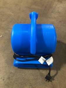 lot 16 image: B-Air 14 HP Air Mover Blower Fan for Water Damage Restoration Carpet Dryer Floor Home and Plumbing Use in Blue  Customer Returns See Pictures