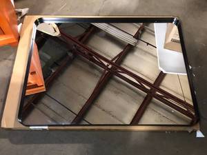 lot 46 image: Rectangular Black Framed Mirror Customer Returns See Pictures