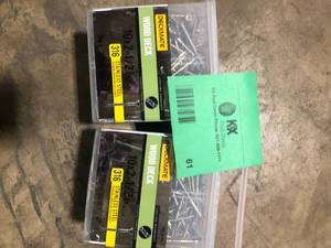 lot 61 image: Lot of 2 DECKMATE #10 x 2-12 in. Stainless Steel Torx Flat-Head Wood Deck Screw (5 lb.370-Piece) customer return see pictures