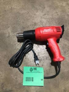 lot 65 image: Milwaukee 11.6-Amp 120-Volt Dual Temperature Heat Gun customer Return See Pictures