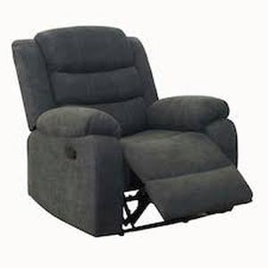 lot 40 image: Uixe Modern Dark Gray Polyester Upholstered Recliner Chair with Adjustable Backrest and Footrests Customer Returns See Pictures