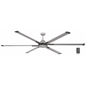 lot 41 image: Commercial Electric High Velocity 8 ft. IndoorOutdoor Titanium Ceiling Fan with Wall Control Included  Customer Returns See Pictures