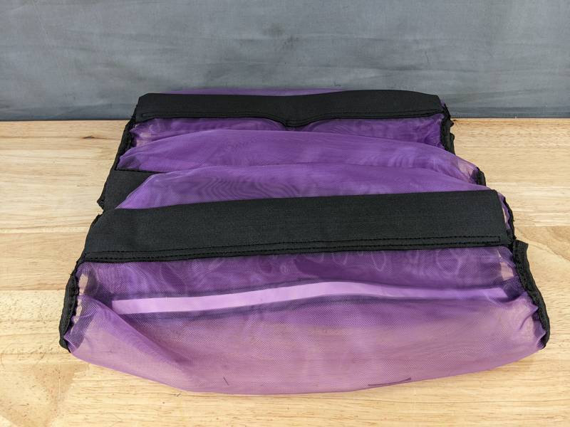 lot 363 image: Set of 4 Purple Loose Fitting Horse Leggings with Velcro Closure - Brand New