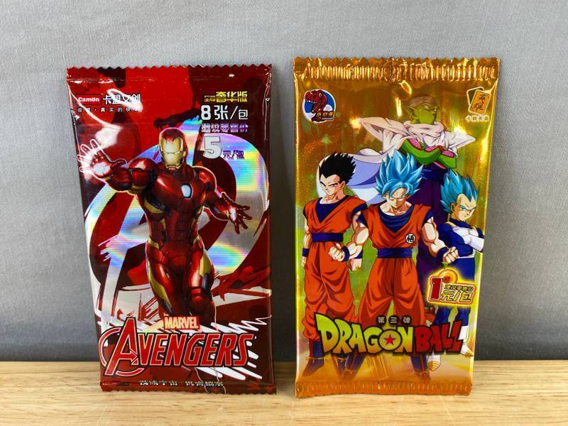 lot 68B image: Brand New Marvel Avengers & Dragon Ball Trading Card Booster Packs N