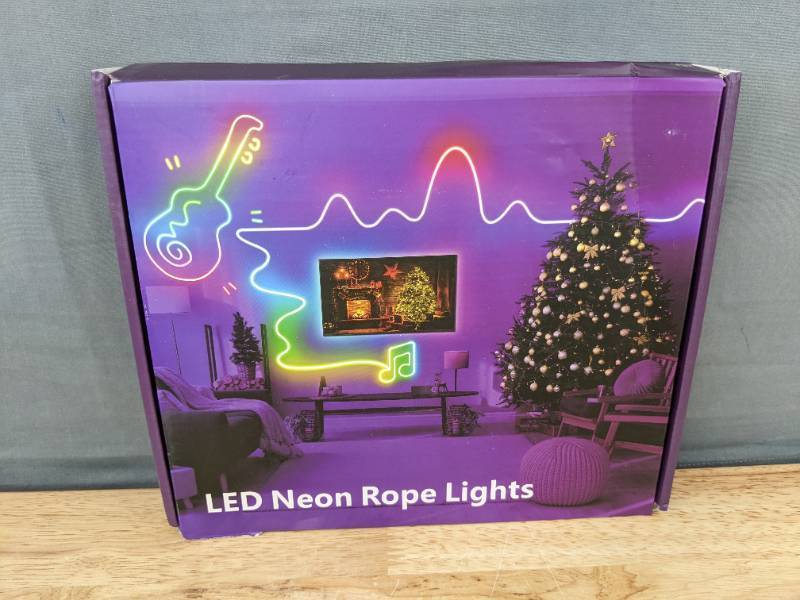 lot 88E image: LED Neon Rope Lights, App Control, Multicolor - Brand New