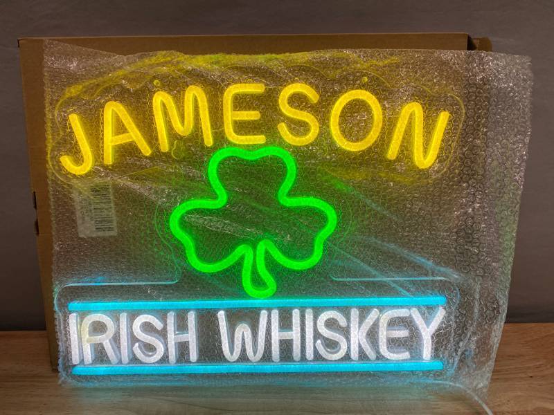 lot 2B image: Jameson Irish Whiskey Neon Style LED 17 Bar Sign - Brand New