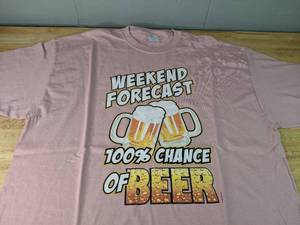 lot 403 image: Port & Company Weekend Forecast Beer T-Shirt XL Pink - New P