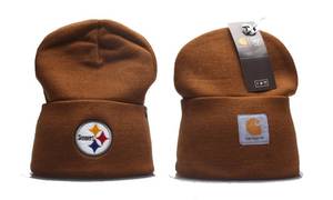 lot 38G image: Carhartt Pittsburgh Steelers Embroidered NFL Football Beanie Adult Winter Hat - Brand New I