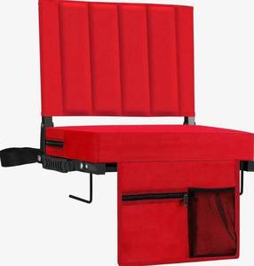 lot 159 image: Halituny Red Stadium Bleacher Seat, 400 lb Capacity - Brand New B