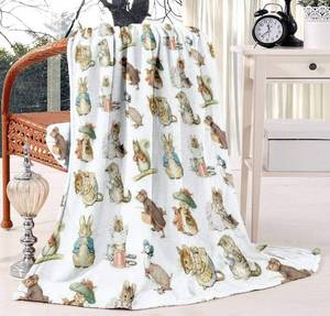 lot 52L image: Rabbit Fleece Blanket, 59 x 78.7 Inches - Brand New