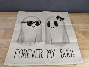 lot 162 image: Throw Pillow Cover Forever My Boo 17.75 Inch Square - Brand New B