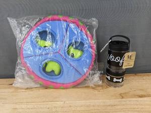 lot 256 image: Dog Toy for Small to Medium Dogs  Pet Container with 15 Waste Bags - Brand New