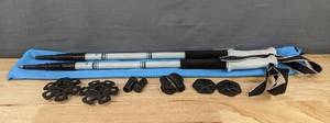 lot 57 image: HOTTEK Trekking Poles, 39-53 in with Accessories $69 Retail - Brand New B