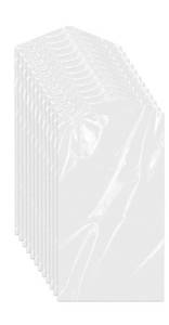 lot 294 image: 60 Pack Clear Plastic Garment Bags - Brand New