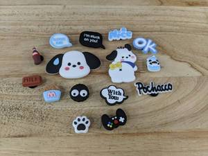 lot 98L image: 15 Pochacco and Food-Themed Shoe Charms for Crocs - Brand New