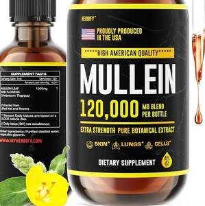 lot 600 image: Herbify Mullein Drops 4 oz, Immune & Lung Support Supplement $36 Retail - Brand New