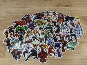lot 51L image: 50 Marvel Superhero Stickers - Brand New