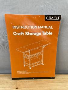 lot 54 image: Craft Storage Table in White - New B