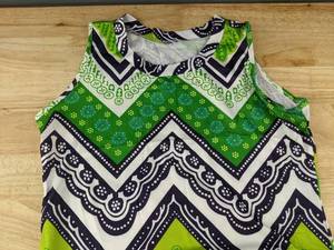 lot 170 image: Womens Sleeveless Long Dress, Green Blue White Size Small - Brand New B