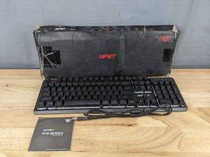 lot 309M image: NPET K10 Wired Gaming Keyboard, LED Backlit - Brand New B