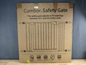 lot 192 image: Cumbor Safety Gate, Adjustable 29.7-46 Wide - Brand New B