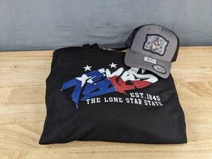 lot 53L image: Texas Hoodie 3XL and Texas Trucker Hat Bundle - Brand New