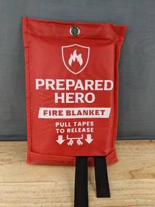 lot 64L image: Prepared Hero Fire Blanket, Woven Fiberglass, 39 x 39, EN 18692019 - New