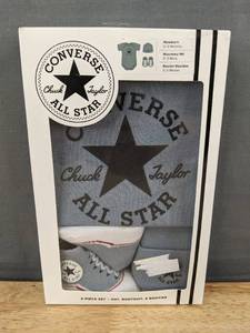 lot 69L image: Converse All Star 0-3 Months Newborn 3-Piece Gift Set - Brand New