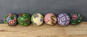 lot 55L image: 6 Jim Shore Blossoms of Spring Decorative Eggs - Brand New