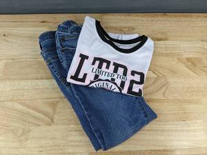 lot 228 image: Limited Too Girls Top Size 10 & Cat & Jack Jeans Size 7 - Brand New
