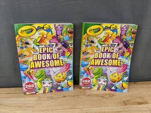 lot 232 image: 2 Crayola Epic Book of Awesome Coloring Books - Brand New