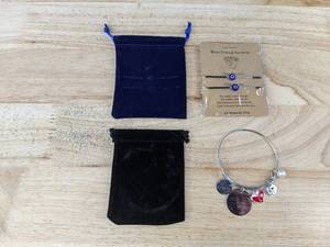 lot 236 image: Bracelet with Charms and Best Friend Evil Eye Bracelet Set - Brand New