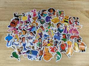 lot 122L image: 50 Animated Movie Character Stickers Disney Pixar Cartoons - Brand New